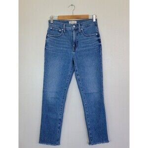 MADEWELL The Perfect Vintage Jean Medium Blue Wash Raw Hem Womens Size 25